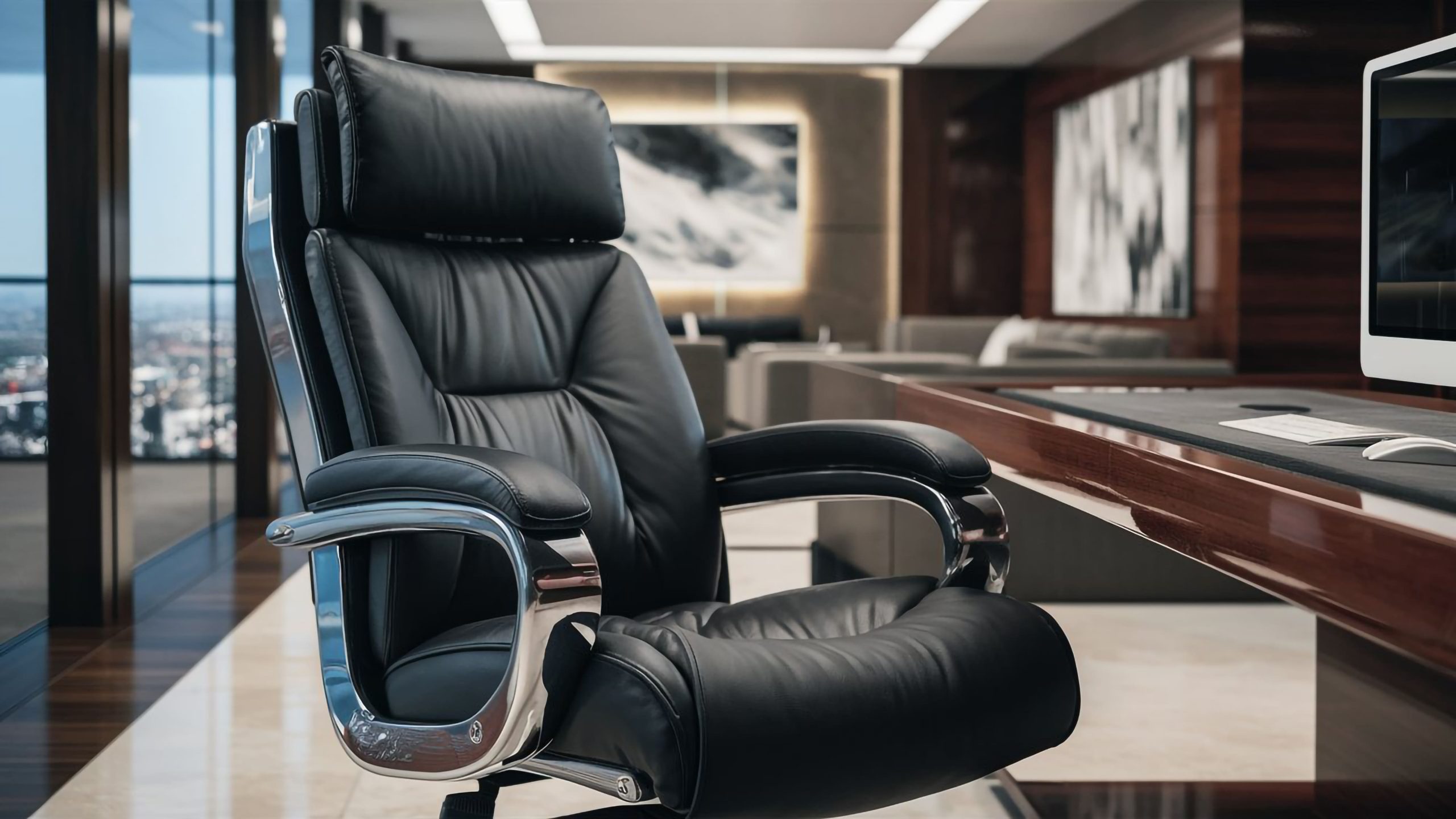 Ergonomic executive office chair for meeting rooms and managers