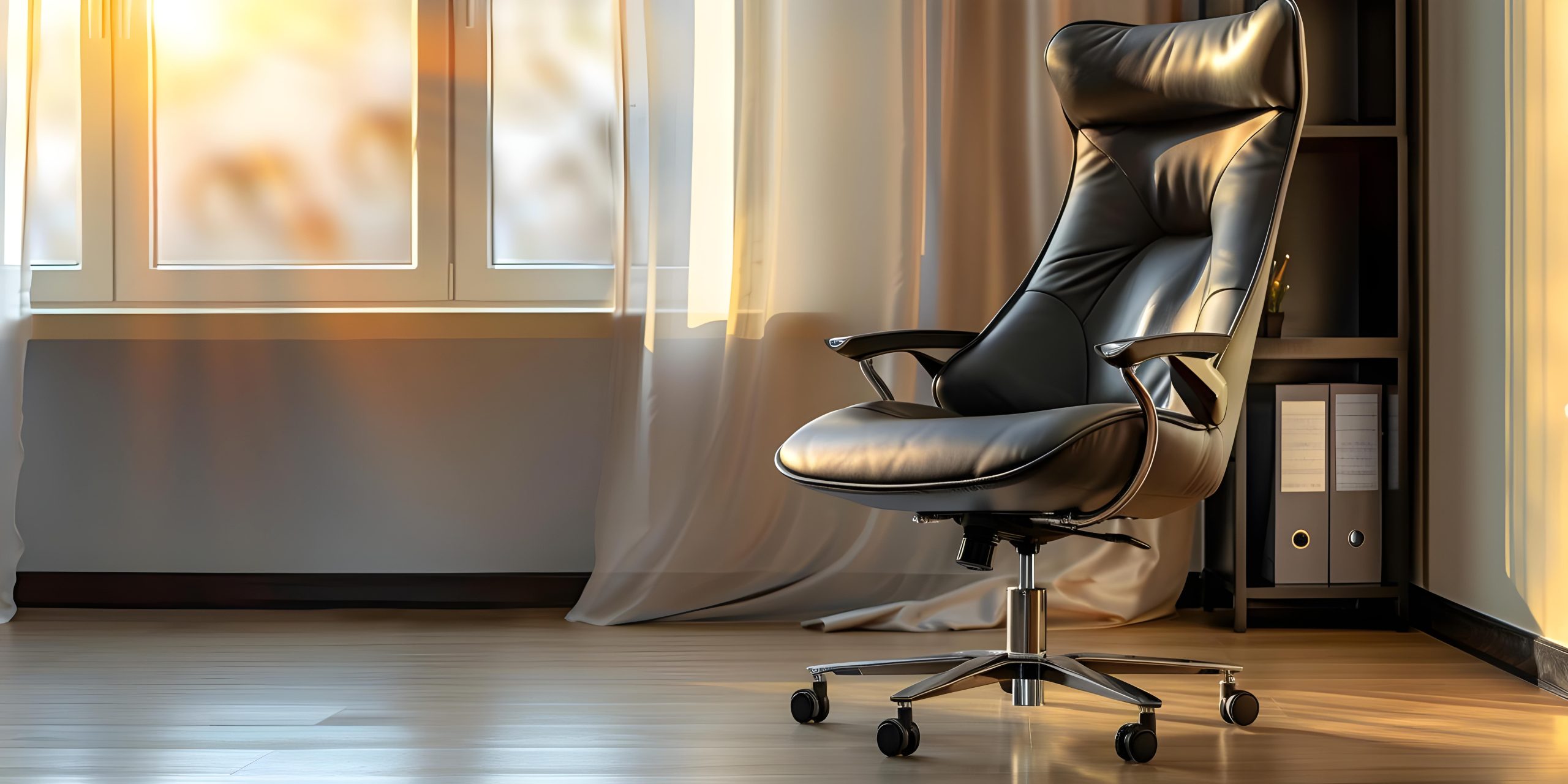 High-back boss chair office furniture in leather or mesh with full-spine support and tilt mechanism for director offices