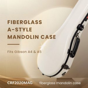 CRF2020MAG A-style Fiberglass Mandolin Case For Gibson A4 & A5 - Compatible with Collings