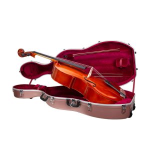 ABS 4/4 Full Size Cello Case, Compatible to 3/4 Cello, Student Series