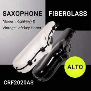 CRF2020AS Professional Fiberglass Alto Saxophone Case, Fits Both Right-key & Left-key Horns