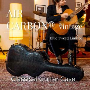 CRF6030CBT Air Carbon Classical Guitar Case 4/4 Full Size - vintage blue tweed limited